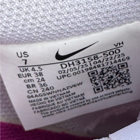 Nike Court Vision Low NN Womens 7 Youth 5.5Y White Sustainable Casual Sneaker - Picture 9 of 11